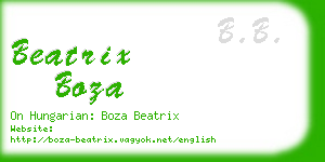 beatrix boza business card